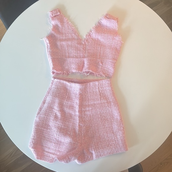 Zara tweed pink skort and top set - Picture 2 of 7